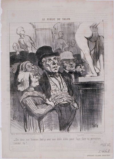 Das Publikum des Salons - Sag mal, mein Lieber, muss das sein... von Honoré Daumier